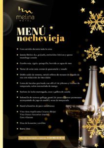 menu nochevieja 2024 hotel melina
